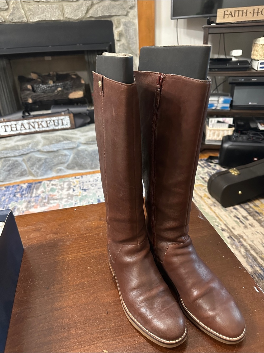 Cole Haan Brown Leather Knee-High Riding Boots